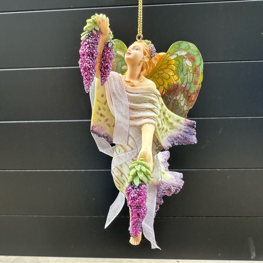 “Wisteria Daydream” On Wings Of Light Heirloom Ornament Collection Fairy Glitter